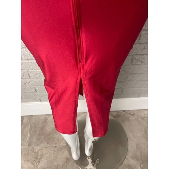 Angle Brinks Red High Waisted Fit Forming Long Skirt Size XS - Picture 5 of 7